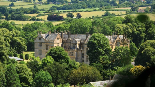 View of the house from St Michael's Hill at Montacute, Somerset